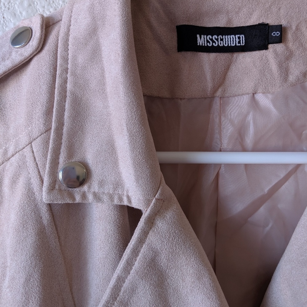 MISSGUIDED Suede Biker Jacket - Picture 2 of 3